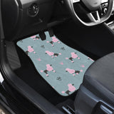 Poodle Dog Pattern Front And Back Car Mats