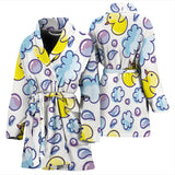 Duck Toy Pattern Print Design 01 Women's Bathrobe