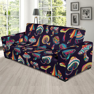 Colorful Mushroom Pattern Sofa Slipcover