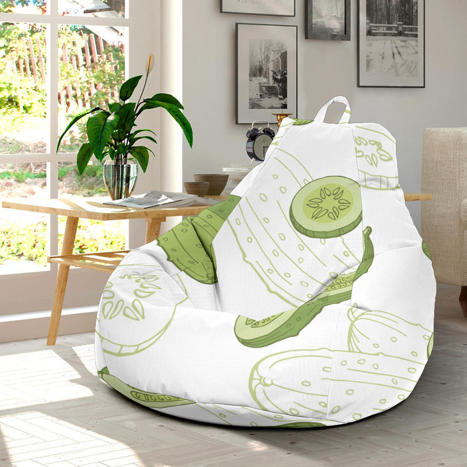 Cucumber Sketch Pattern Bean Bag Cover