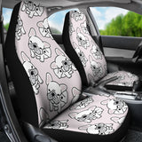 Cute French Bulldog Pattern Universal Fit Car Seat Covers