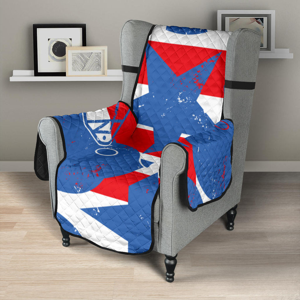 American football ball star stripes pattern Chair Cover Protector