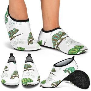 Chameleon Lizard Pattern Aqua Shoes