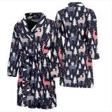 Deers Winter Christmas Pattern Men'S Bathrobe