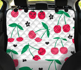 Cherry Pattern White Background Dog Car Seat Covers