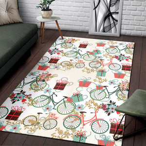 Bicycle Pattern Print Design 05 Area Rug