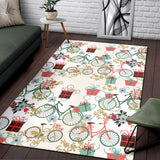 Bicycle Pattern Print Design 05 Area Rug