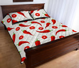 Chili pattern Quilt Bed Set