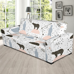 Polar Bears Star Poka Dot Pattern Sofa Slipcover