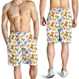 Teddy Bear Pattern Print Design 01 Men Shorts