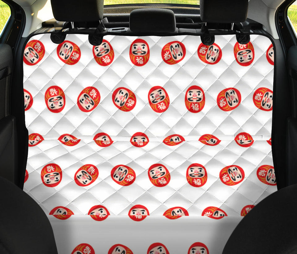 Daruma Japanese Wooden Doll Pattern Dog Car Seat Covers