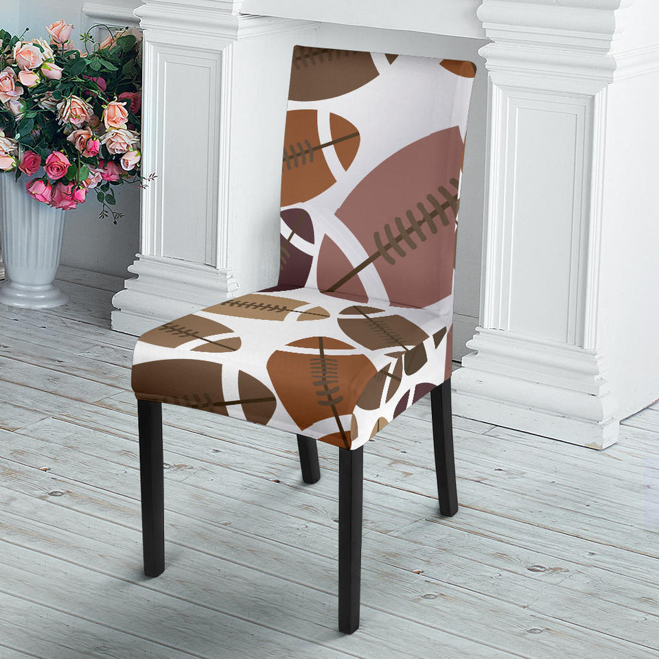 American Football Ball Pattern Dining Chair Slipcover