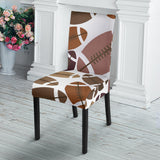 American Football Ball Pattern Dining Chair Slipcover