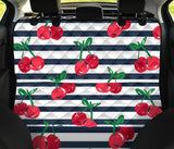 Hand Drawn Cherry Pattern Striped Background Dog Car Seat Covers