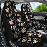 Hummingbird Pattern Print Design 03 Universal Fit Car Seat Covers