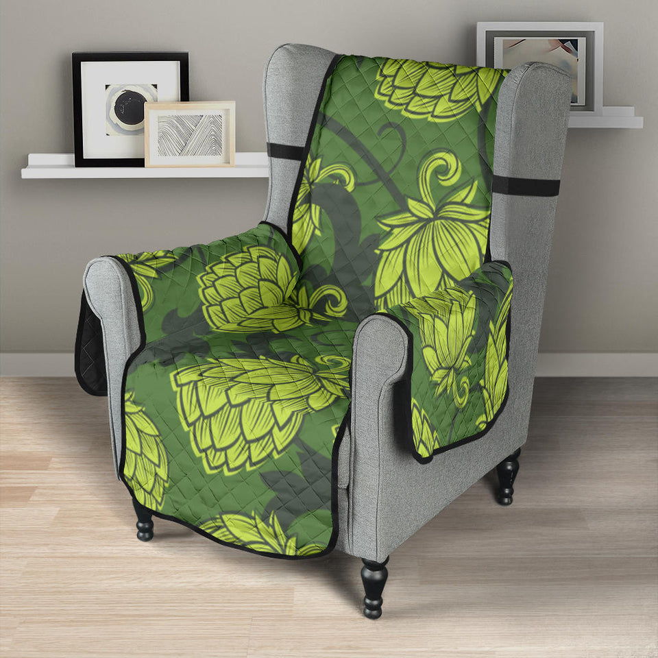 Hop pattern Hop cone background Chair Cover Protector