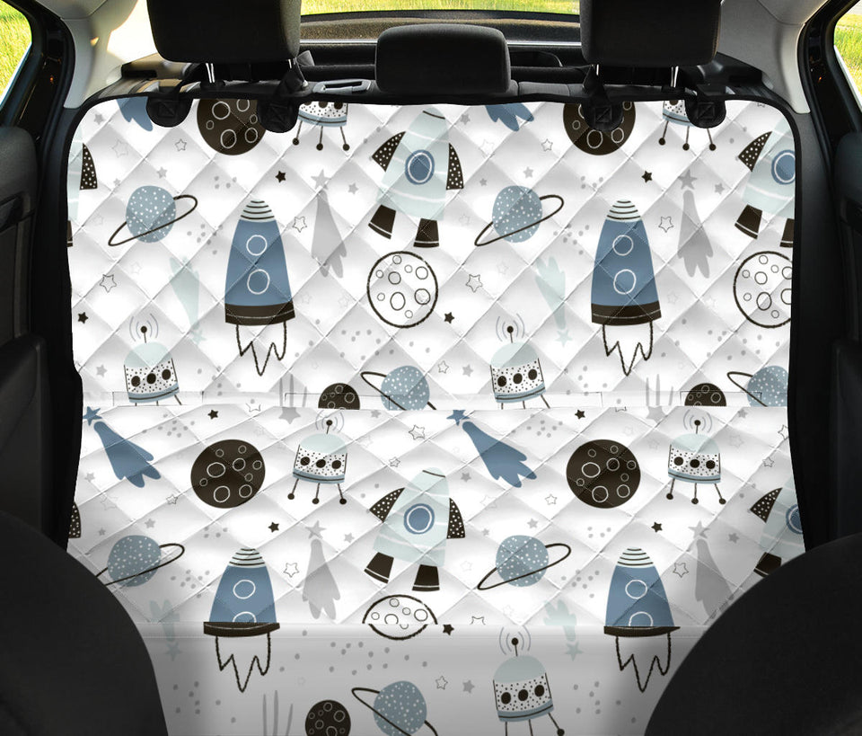 Hand Drawn Space Elements Space Rocket Star Planet Space Probe Dog Car Seat Covers