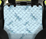 Dragonfly Pattern Blue Background Dog Car Seat Covers