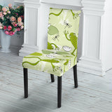 Cute Frog Dragonfly Pattern Dining Chair Slipcover