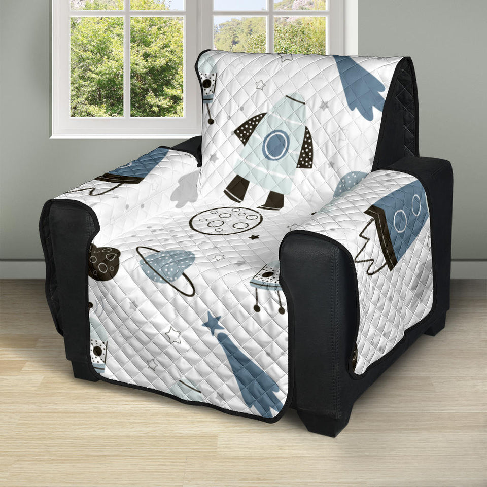 Hand drawn space elements space rocket star planet space probe Recliner Cover Protector