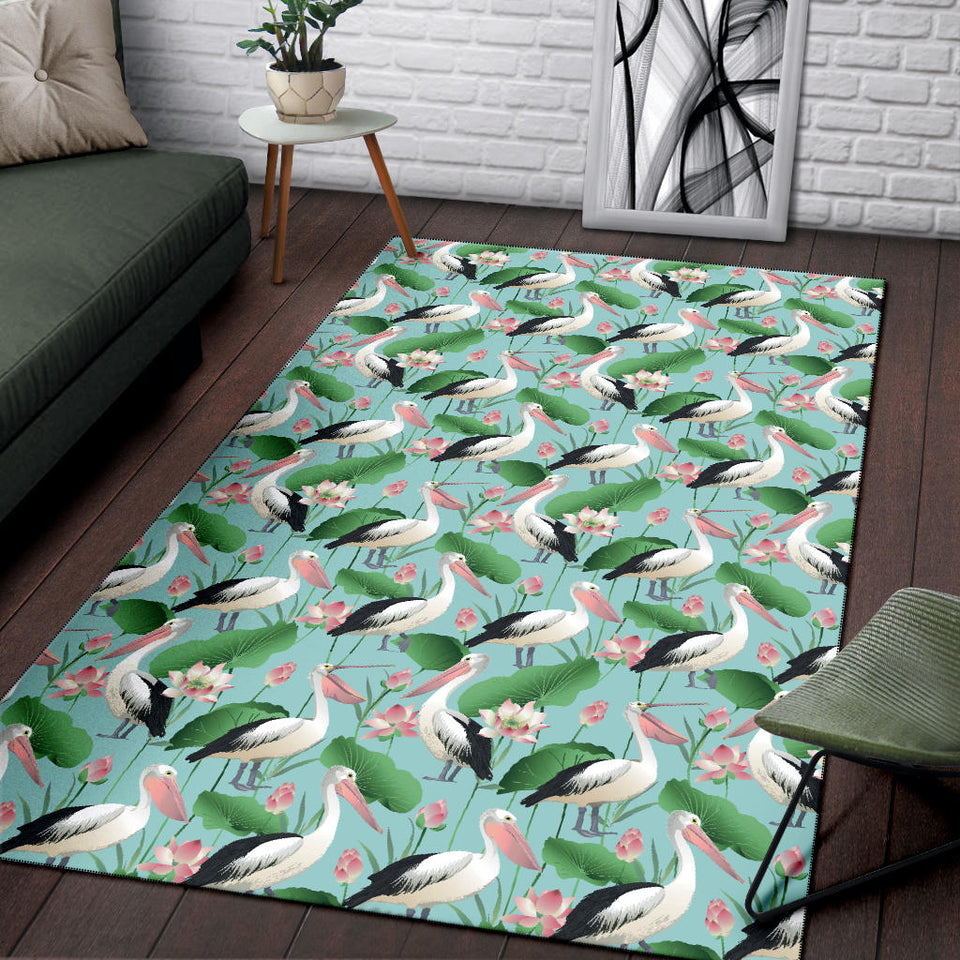 Pelican Pattern Print Design 01 Area Rug