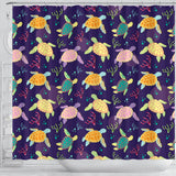 Colorful Sea Turtle Pattern Shower Curtain Fulfilled In US