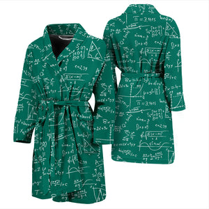 Math Pattern Print Design 01 Men's Bathrobe