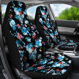 Skull Flower Roses Leave Pattern  Universal Fit Car Seat Covers