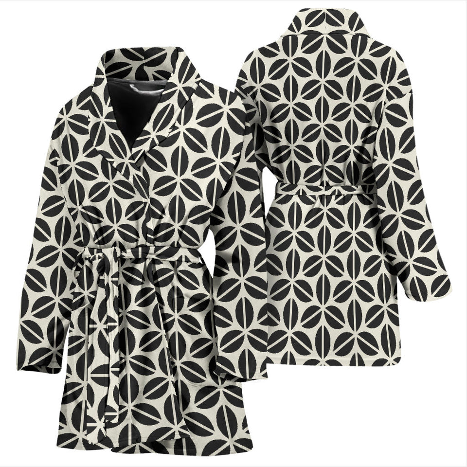 Coffee Bean Abstract Modern Pattern Women'S Bathrobe