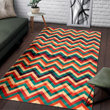 Zigzag  Chevron Colorful Pattern Area Rug