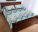 zigzag  chevron paint design pattern Quilt Bed Set