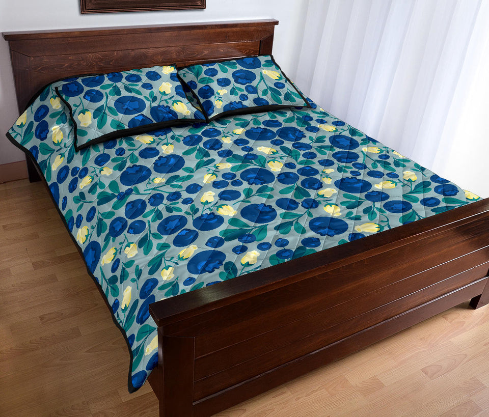 blueberry design pattern Quilt Bed Set
