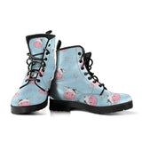 Cute Cow Flower Pattern Leather Boots