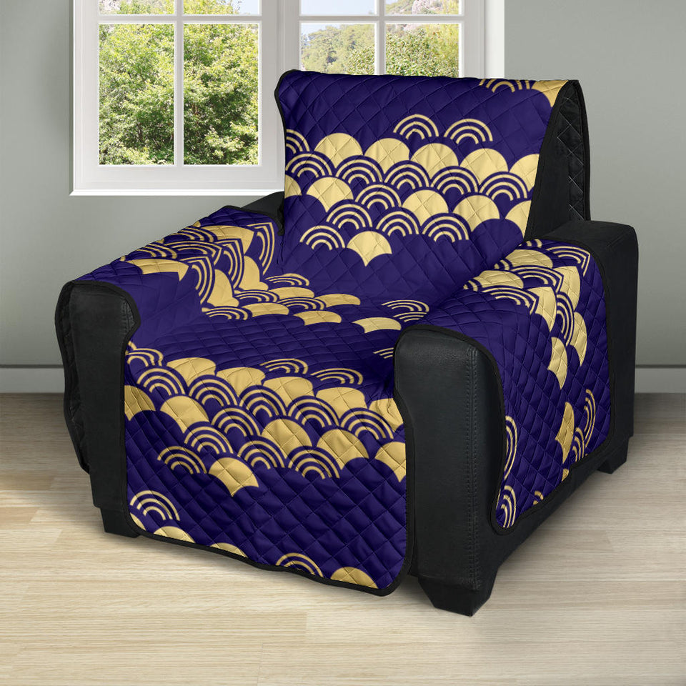 Beautiful japanese fan pattern Recliner Cover Protector