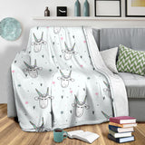 Cute Goat Design Pattern Premium Blanket
