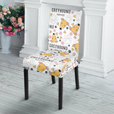 Greyhound Pattern Print Design 03 Dining Chair Slipcover