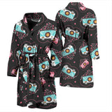Camera Pattern Print Design 04 Men's Bathrobe