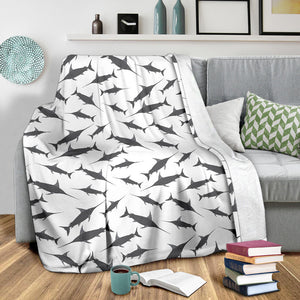 Swordfish Pattern Print Design 04 Premium Blanket