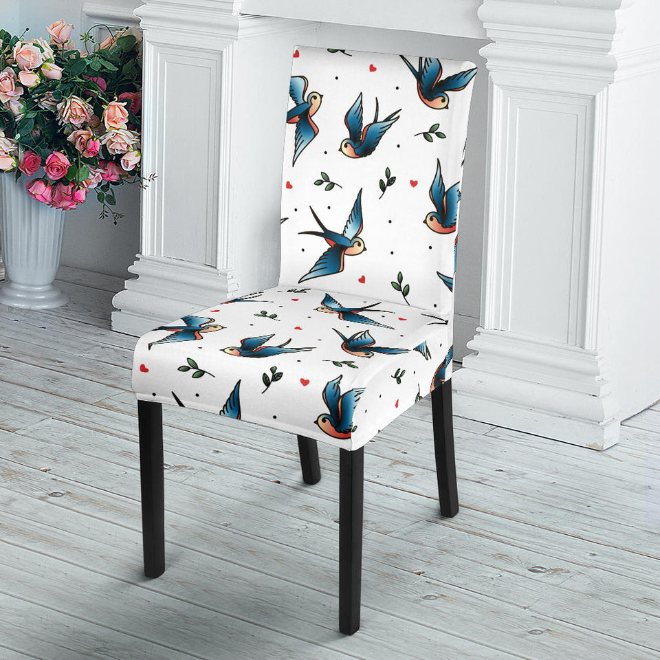 Swallow Pattern Print Design 04 Dining Chair Slipcover