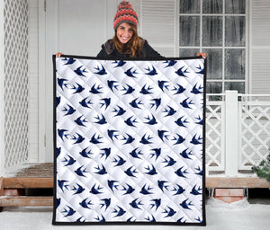 Swallow Pattern Print Design 03 Premium Quilt