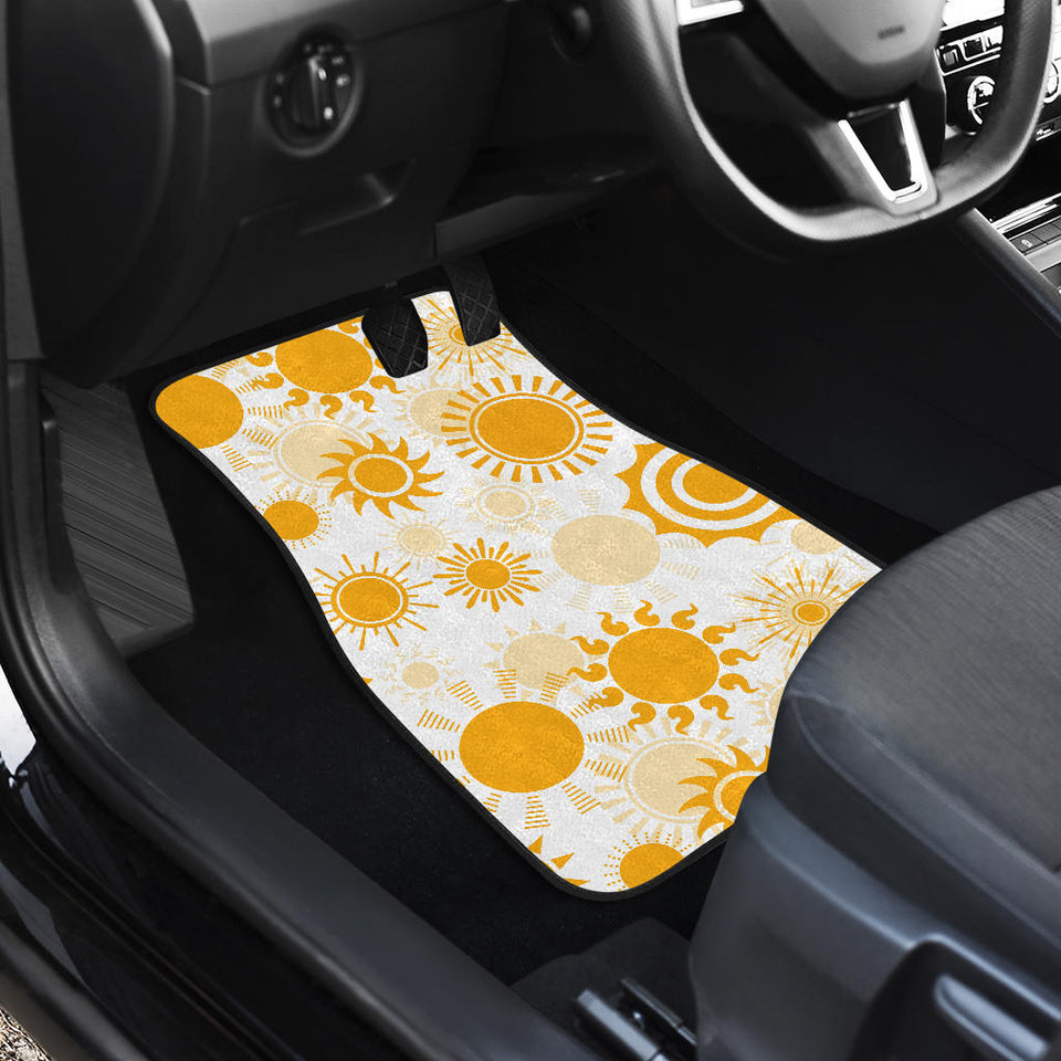 Sun Design Pattern Front And Back Car Mats