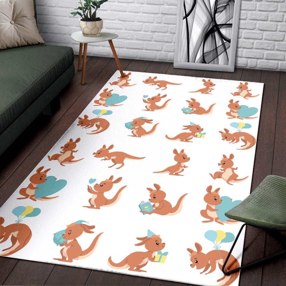 Cute Kangaroo Pattern Area Rug
