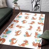 Cute Kangaroo Pattern Area Rug