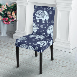 Elephant Tribal Design Pattern Dining Chair Slipcover