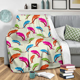 Colorful Chameleon Lizard Pattern Premium Blanket
