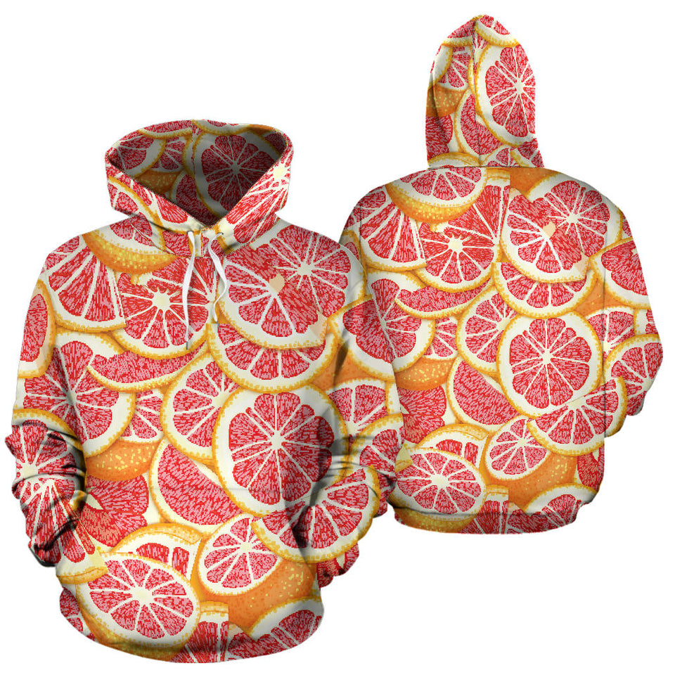 Tropical Grapefruit Pattern Men Women Pullover Hoodie