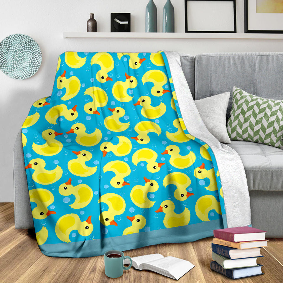 Duck Toy Pattern Print Design 04 Premium Blanket