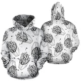 Hand Drawn French Fries Pattern Men Women Pullover Hoodie