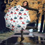 Cute Color Paper Sailboat Pattern Umbrella