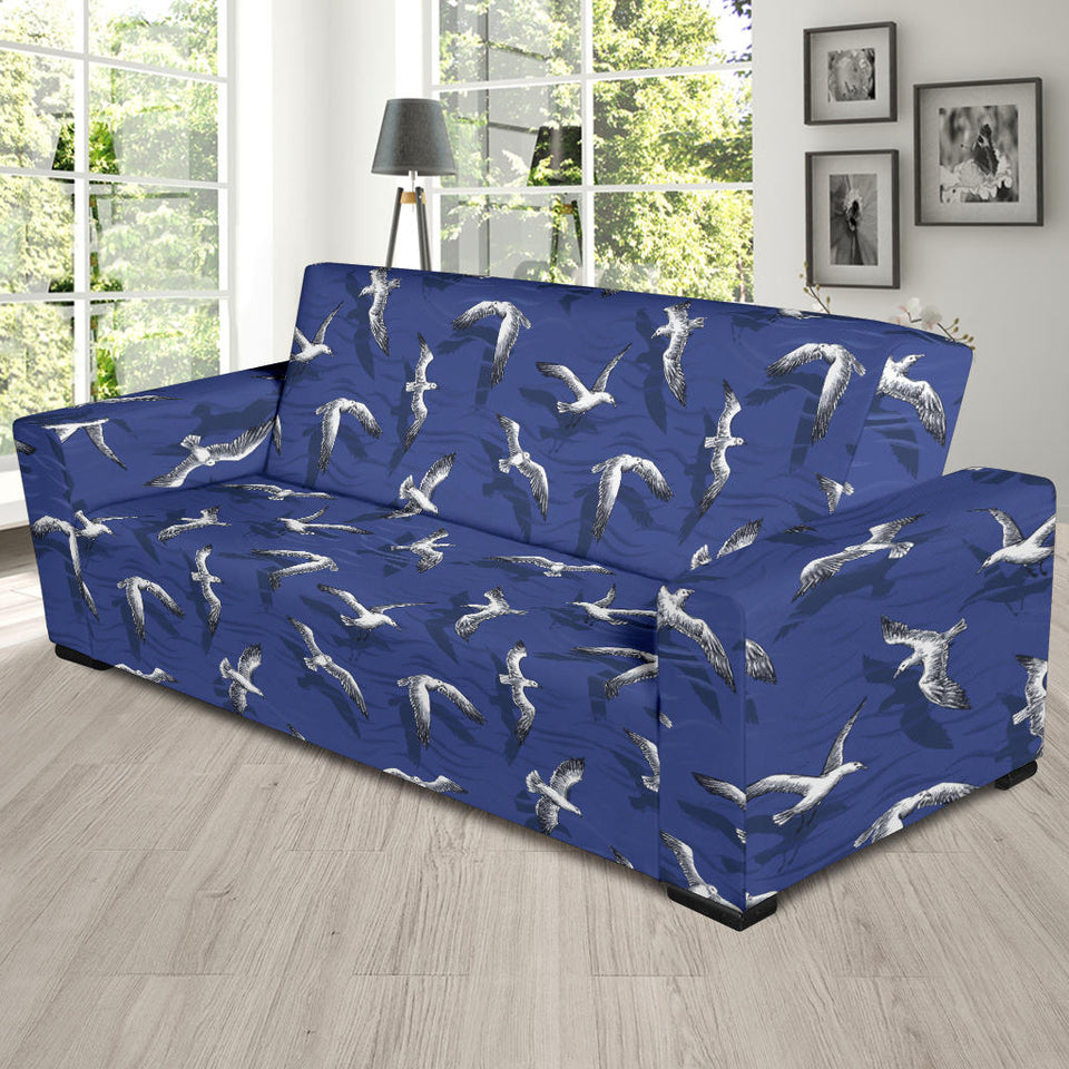 Seagull Pattern Print Design 03  Sofa Slipcover